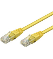 Goobay CAT 5-300 UTP Yellow 3m câble de réseau Jaune
