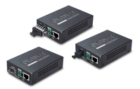 PLANET 10/100/1000BASE-T to hálózati média konverter 2000 Mbit/s 1550 nm Fekete