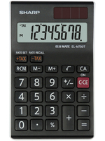Sharp EL-M700TWH calculator Pocket Basisrekenmachine Zwart