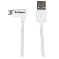 StarTech.com Câble Lightning coudé vers USB de 1 m - Blanc