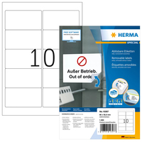 HERMA 10307 etiqueta autoadhesiva Rectángulo redondeado Desmontable Blanco 1000 pieza(s)