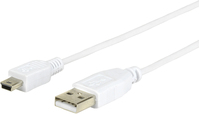 eSTUFF 1.0m USB - Mini-USB USB-kabel USB 2.0 1 m USB A Mini-USB B Wit