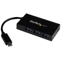 StarTech.com Concentrador USB 3.0 de 4 Puertos USB-C - Incluye Adaptador de Alimentación