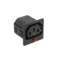 ACT STF70 kabel-connector C13 Zwart, Rood
