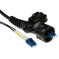 ACT RL7320 Glasvezel kabel 20 m 2x LC 2x LC ODVA OS2 Zwart