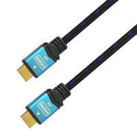 AISENS Сable, HDMI, 2.0, Premium alta velocidad / HEC, 4k@60 Hz, 18 Gbps, A/M-A/M, Negro/Azul, 0.5 m