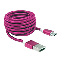 SBOX USB-10315P USB kábel 1,5 M USB 2.0 USB A Micro-USB B Rózsaszín