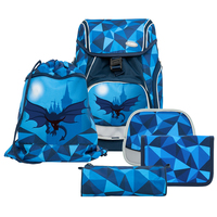 Funki Flexy-Bag Dragon World Schulranzen-Set Junge Blau, Navy