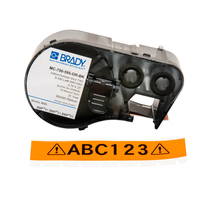 Brady MC-750-595-OR-BK printeretiket Zwart, Oranje Zelfklevend printerlabel