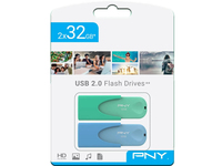 PNY Attaché 4 pamięć USB 32 GB USB Typu-A 2.0 Niebieski, Zielony