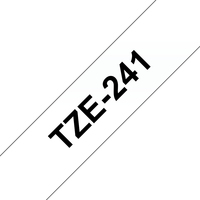 Brother TZE-241 Etiketten erstellendes Band Schwarz auf weiss