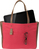 HP 14 Red/Brown Women Canvas Tote