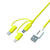 Pantone PT-USB003Y1 cable USB 1,2 m USB A USB C/Micro USB A/Lightning Amarillo