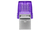 Kingston Technology DataTraveler microDuo 3C USB flash meghajtó 256 GB USB Type-A / USB Type-C 3.2 Gen 1 (3.1 Gen 1) Rozsdamentes acél, Lila