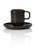 Espresso- und Untertasse ROCKZZERO, 0,09 ltr., Set á 6 Stück, metallic brown,