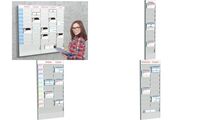 PAPERFLOW Planificateur de bureau mural, 20 casiers, gris (74600140)