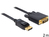 Delock Kabel Displayport 1.1 Stecker > DVI 24+1 Stecker Passiv 2 m schwarz