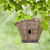 Relaxdays Deko Vogelhaus zum Aufhängen, unbehandeltes Holz, Balkon, Garten, Nistkasten HxBxT: 29 x 27 x 11 cm, natur