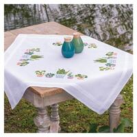Embroidery Kit: Tablecloth: House Plants