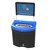 Mini Meridian Confidential Paper Recycling Bin - 87 Litre - Black Base - Meridian Recycling Bin with Signage Kit