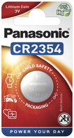 Panasonic CR2354 lithium batterij met uitsparing op de minpool, blister