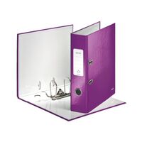 Leitz WOW Lever Arch File 80mm Spine for 600 Shts A4 Purple Ref 10050062 [Pack 10]