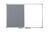 Bi-Office Maya (1800 x 1200mm) Combination Board (Felt/Melamine) Non-Magnetic Aluminium Frame (Grey/White)