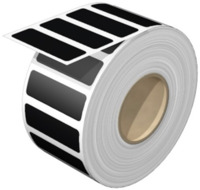 Polyester Gerätemarkierer, (L x B) 45 x 15 mm, schwarz, Rolle mit 450 Stk