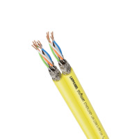 LSZH Ethernet-Kabel, Cat 7A, 8-adrig, 0,25 mm², AWG 23, gelb, 2170975