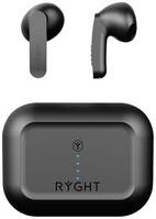 RYGHT MINO In Ear headset Bluetooth® Stereo Fekete mikrofon zajelnyomás Elemtöltés kijelzés, Headset, Töltőtok, Érintéses vezérlés