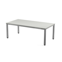 MESA DE OFICINA SERIE EXECUTIVE 200X100 CROMADO/ GRIS