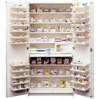 Aufbewahrungs- und Medikamentenschrank mit voller Türbestückung Lockweiler Weiß (1 Stück), Detailansicht