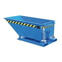 Tilting skip for metal swarf, low profile design