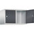 Altillo CLASSIC, 2 compartimentos, anchura de compartimento 400 mm, gris luminoso / gris negruzco.