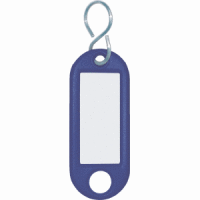 Schlüsselanhänger Kunststoff mit S-Haken blau
