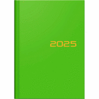 Buchkalender 796 A5 1 Woche/2 Seiten grün 2025