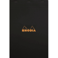 Notizblock Rhodia Nr. 18 A4 kariert 80 Blatt schwarz