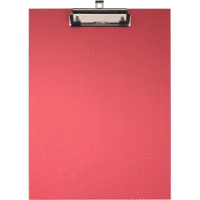 Klemmbrett A4 Hartpappe mit Kraftpapierbezug rot