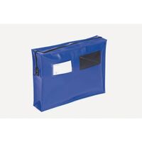 Tamper evident mailing pouches with full gusset, blue, 305 x 406 x 76mm
