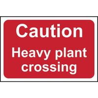 Caution heavy plant crossing sign