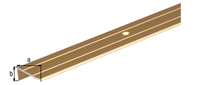 Treppenkanten-Schutzprofil,Alu gold elox.,LxBxHxS 2000x25x10x1,5mm