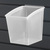 Popbox "Cube" / Bac à marchandises / Boîte pour système de parois à lamelles | transparent laiteux