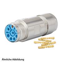 7.999.181.41K HUMMEL SET inkl. Kontakte M23 Leistung Kupplungssteckverbinder, Crimpeinsatz gerade Polzahl 3+5+PE, Buchse