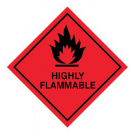 SPARTEX UK-19745F 19745F HIGHLY FLAMMABLE (200X200MM) 1: RIGID PLASTIC