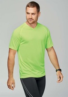 Póló Proact férfi v-nyakú rövid ujjú sport férfi, kelly green, XS