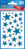 Weihnachtssticker, Effektfolie, Sterne, blau, 38 Aufkleber