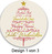Sticker auf Rolle, Folie, Weihnachtsornamente, bunt, Ø 38 mm, 50 Aufkleber