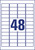 Wetterfeste Etiketten, ablösbar, A4, 45,7 x 21,2 mm, 8 Bogen/384 Etiketten, weiß