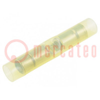 Connecteur: tube de liaison; isolée; cuivre; 3÷6mm2; étamé; jaune