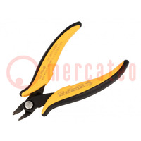 Pliers; cutting,miniature,curved; 140mm; with side face